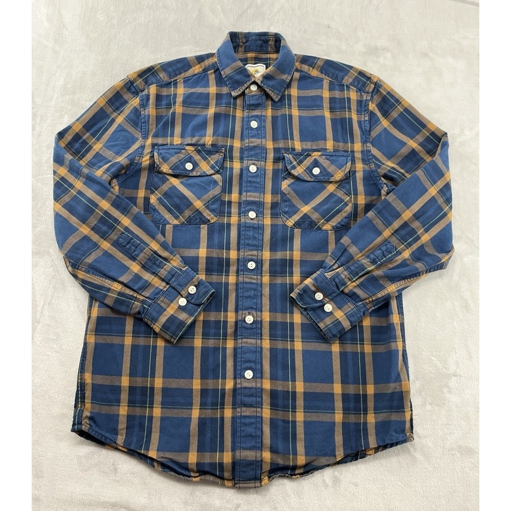 Surf Pendleton Shirt Men Small Plaid Navy Button Up Breathable 2 Chest Pockets